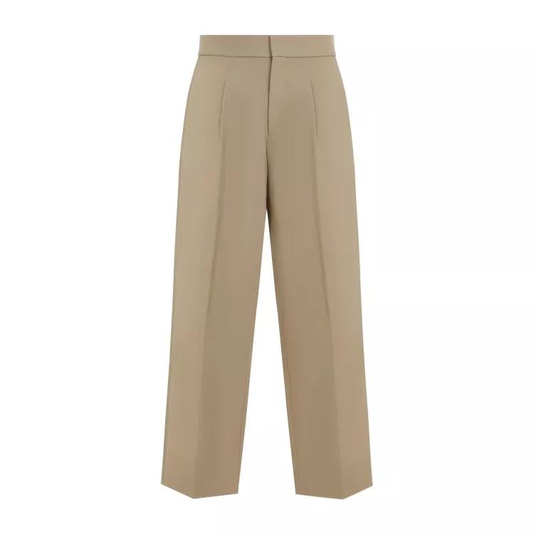 FEAR OF GOD - Single Pleat Relaxed Beige Wool Trousers - Größe 48 - brown