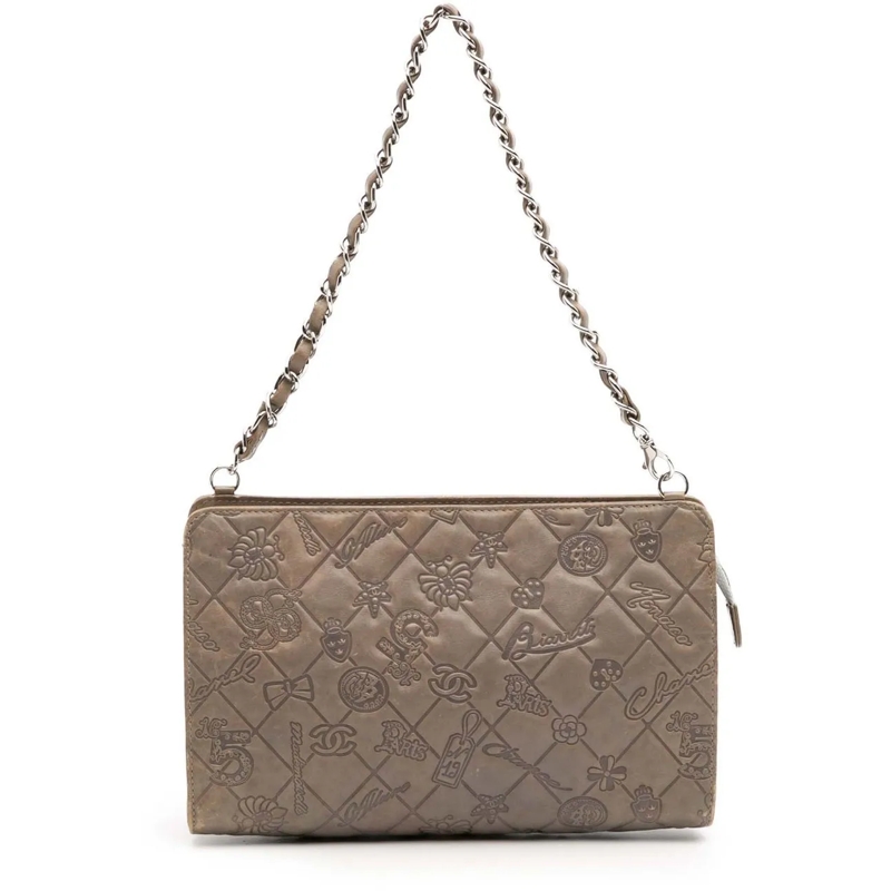 Chanel Sac à bandoulière Embossed Lambskin Lucky Symbols Pochette braun