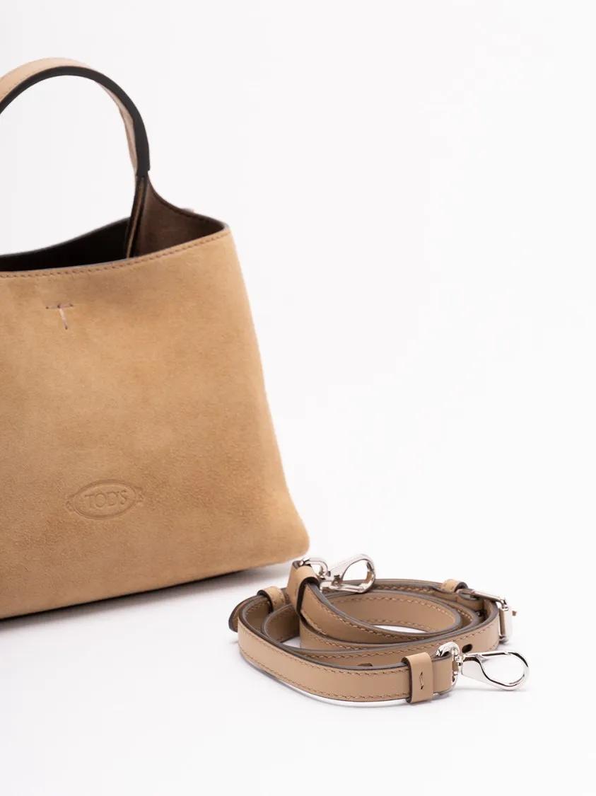TOD'S Shoppers & Totes Micro Bag In Leather in beige