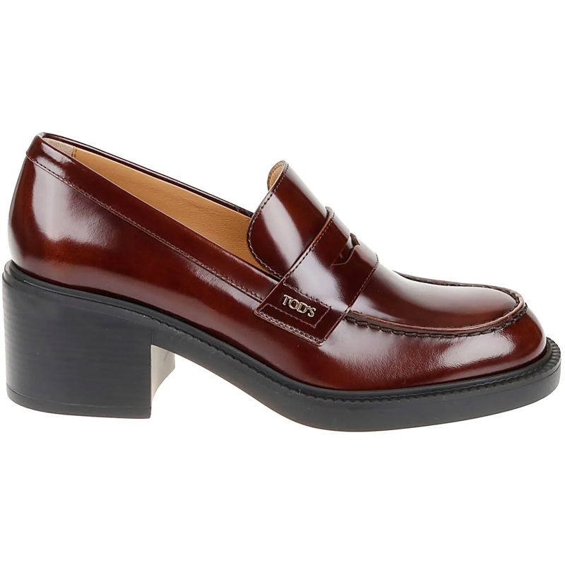 Tod's Sneaker basse Flat Shoes Leather Brown braun