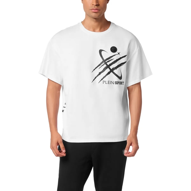 Plein Sport T-Shirt T-Shirt Rundhalsausschnitt Ss Scratch weiss(Image 3)