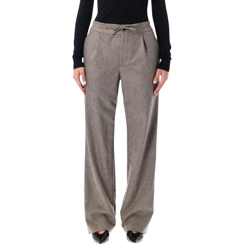 Loulou Studio  De Saison Harlem Wool-Blend Flannel Trousers Grey