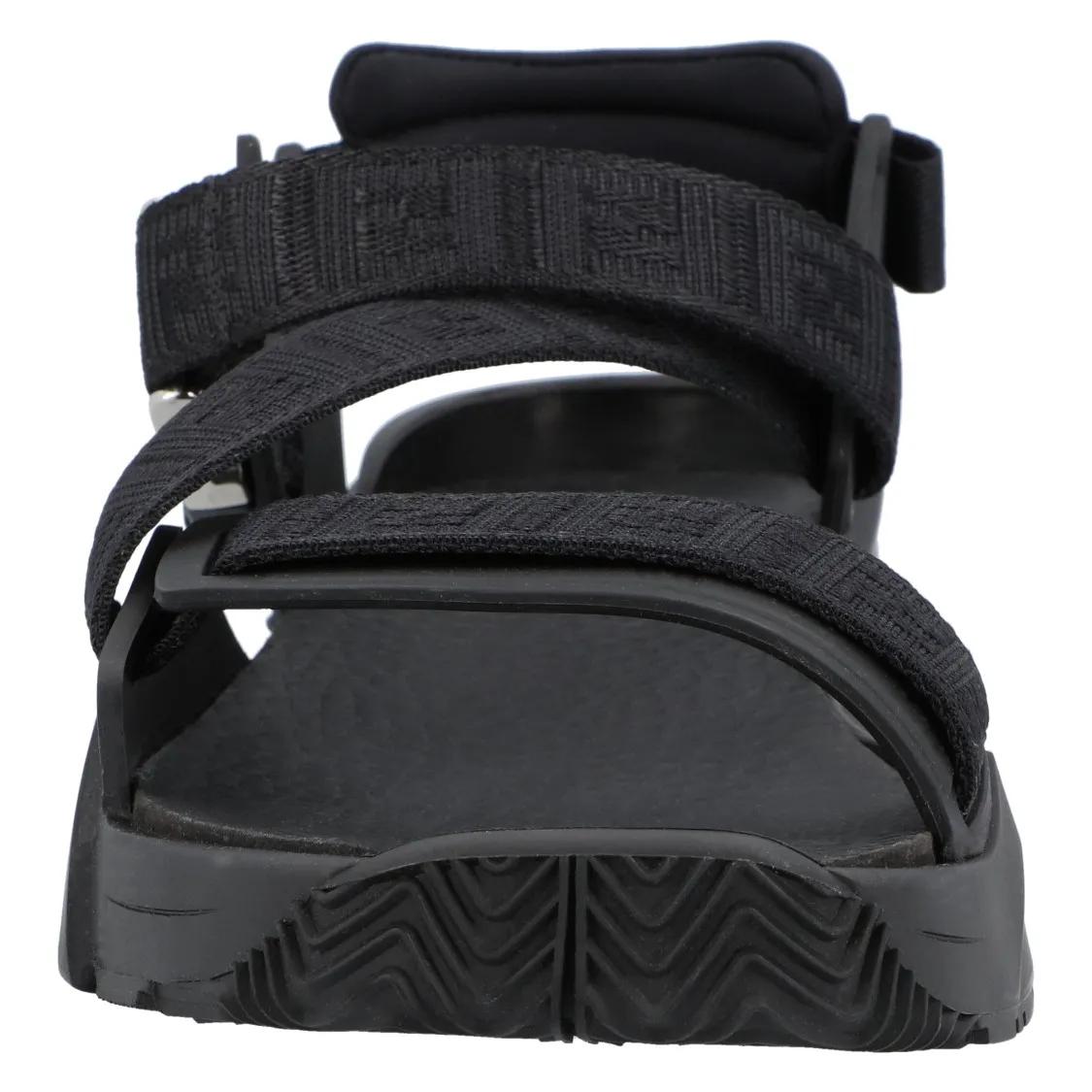 Thumbnail - Fendi Loafer - Black Rubber Sandals With Adjustable Straps - Gr. 6 - in Schwarz - für Damen