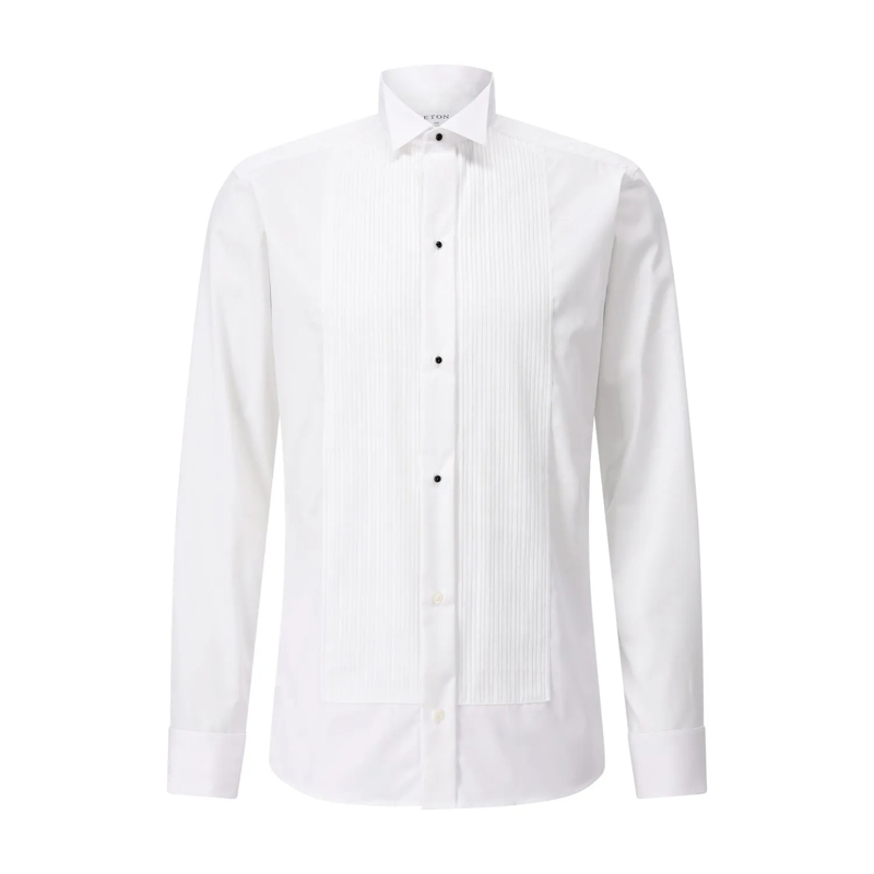 Eton Polo Slim-Fit Twillhemd mit Wing-Kragen Weiß