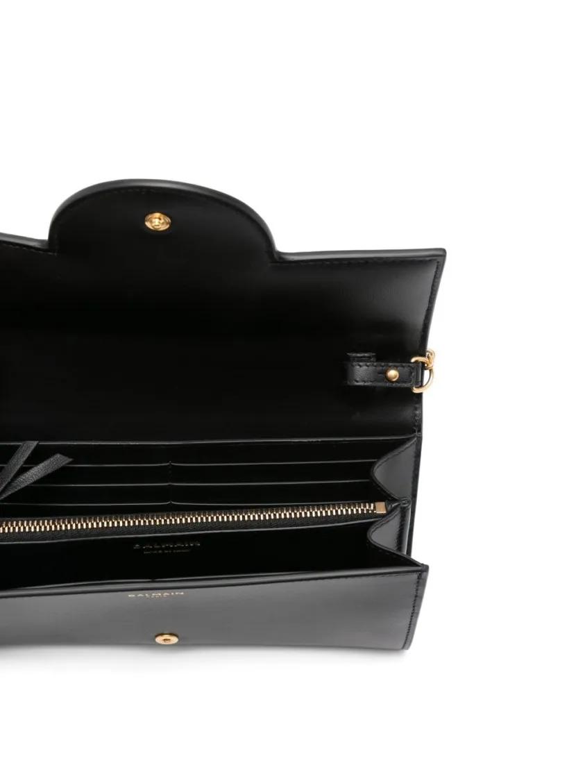 Balmain Hobo bags Foldover Black Shoulder Bag in zwart