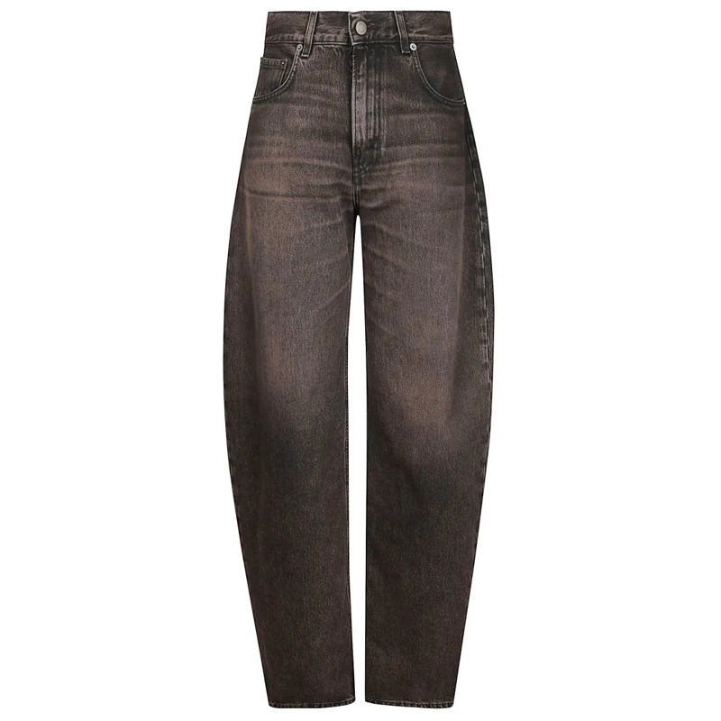 Haikure Jeans Tapered Five-Pocket Jeans Brown