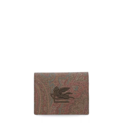 Etro Pegaso Wallet Brown Bi-Fold Portemonnaie