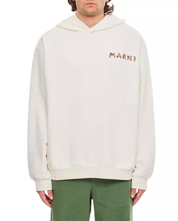 Marni - Cotton Hoodie Sweatshirt - Größe 48 - white