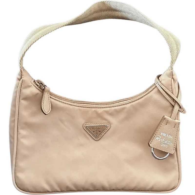 Prada Tote Prada Re-Edition 2000 Mini Bag made of Re-Nylon be beige