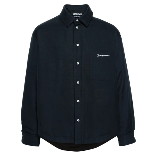 Jacquemus Hemden Navy Blue Boulanger Jacket Black