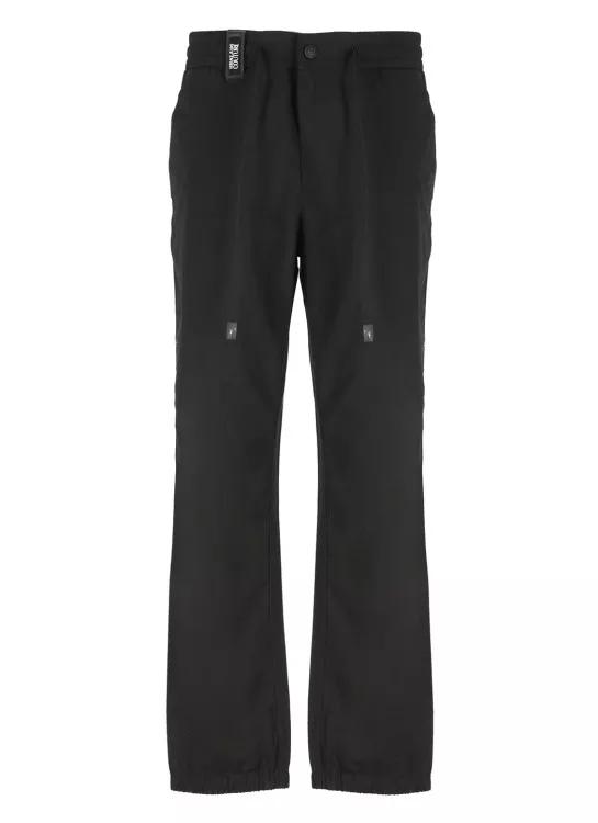 Versace Jeans Couture - Trousers With Patch Logo - Größe 46 - black