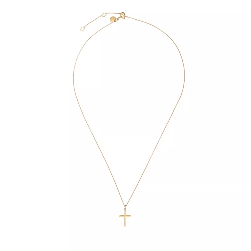 BELORO Necklace Cross 375 Yellow Gold Kurze Halskette