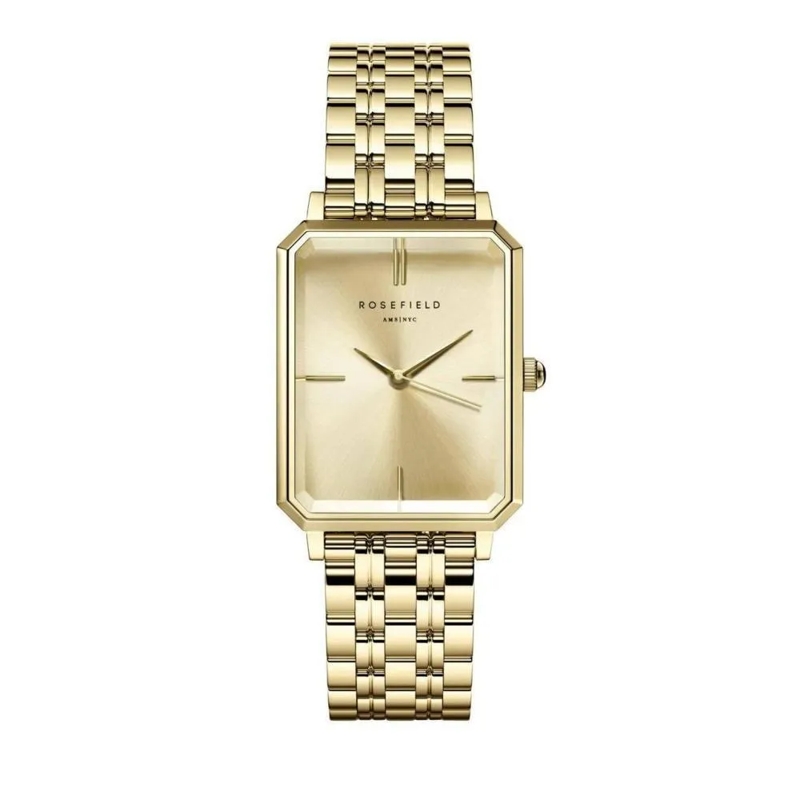 Rosefield Quarzuhr Damenuhr Octagon champagner