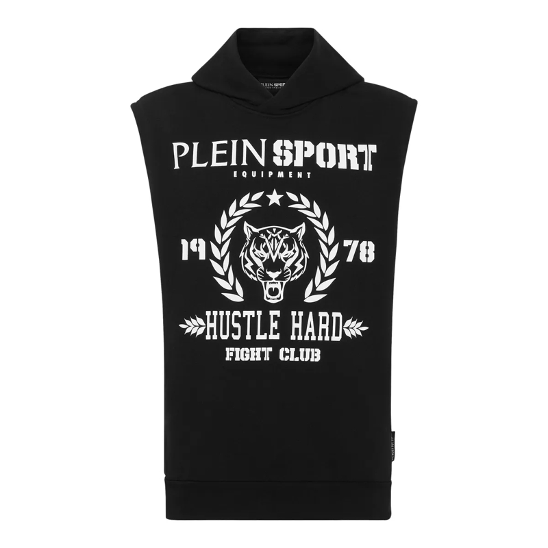 Plein Sport Top Hoodie Tiger schwarz