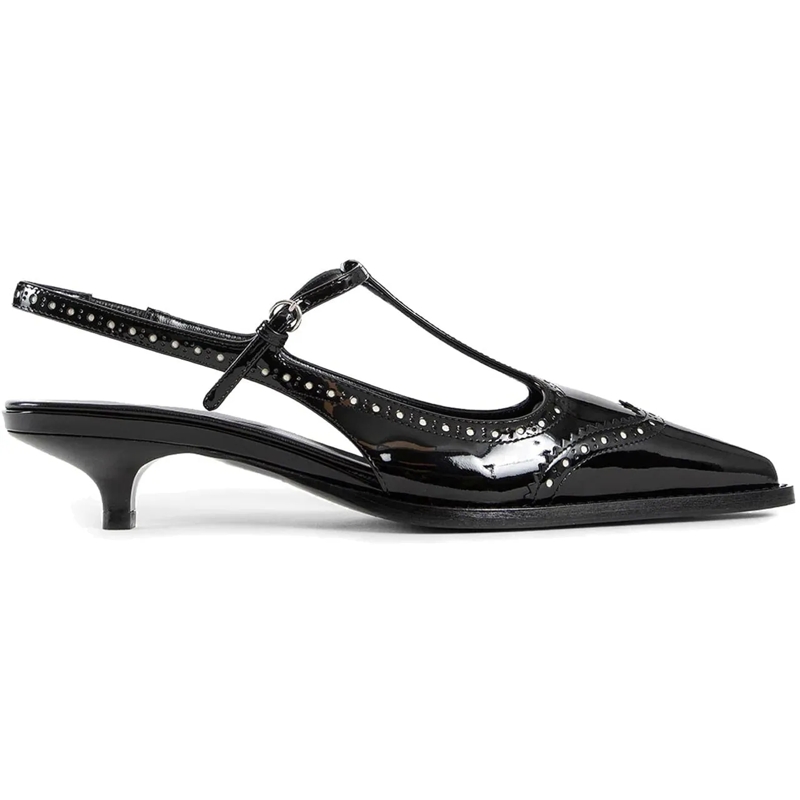 Miu Miu T-shirt Miu Miu Leather Slingback Pumps mehrfarbig