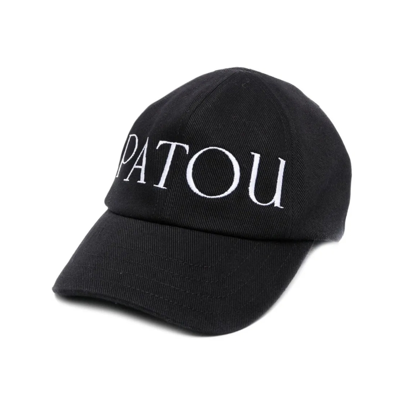 Patou Hut Black Six-Panel Cap With Embroidered Logo Black
