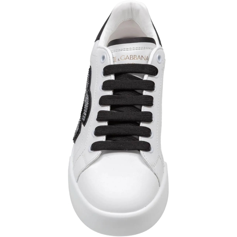 Dolce&Gabbana Low-Top-Sneaker Portofino Light Leather Sneakers With Dg Logo White(Image 6)