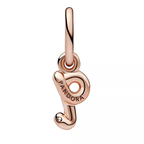 Pandora Letter q 14k rose gold-plated dangle with clear cubic zirconia Anhänger