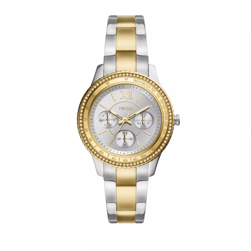 Fossil Women's Stella Sport Multifunction Stainless Steel Silver Bicolored Multifunktionsuhr
