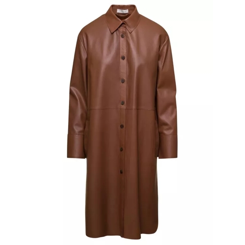 Antonelli Elia Leather Coat Brown 