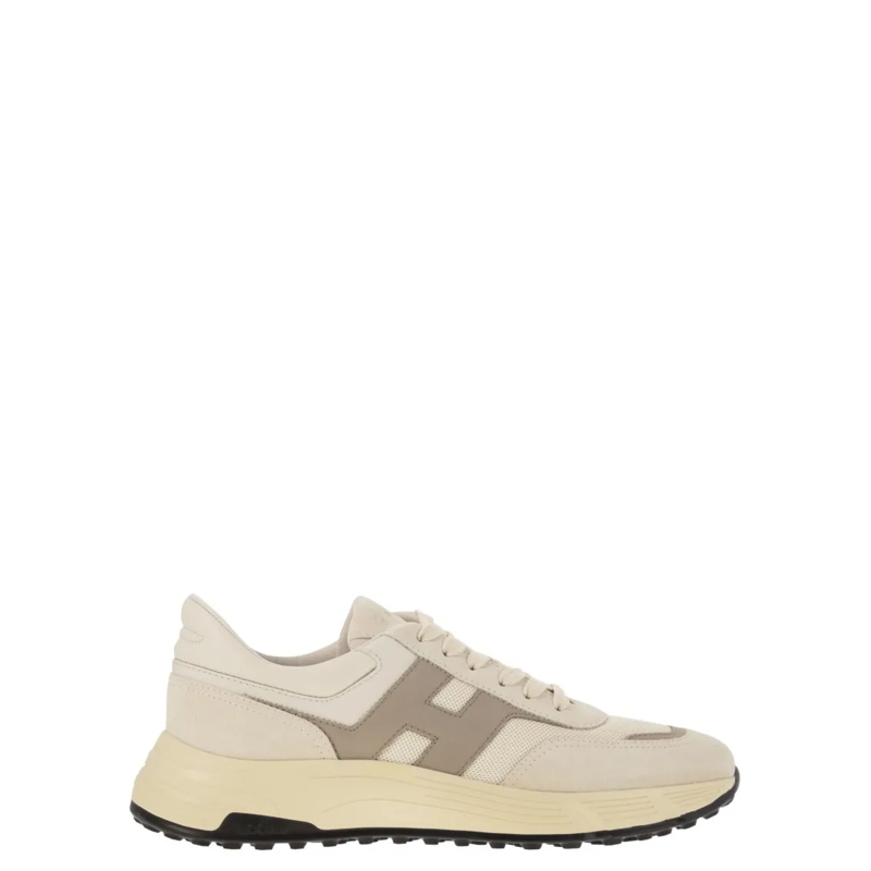 Hogan Lage-top sneaker Dynamic Urban Trainers With Oblique H Detail Neutrals