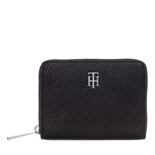 Tommy Hilfiger TH Essence Medium Za Wallet Black Portemonnaie mit Zip-Around-Reißverschluss