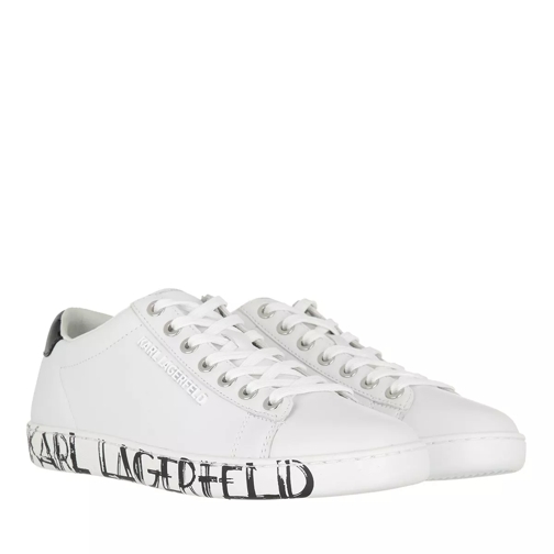Karl Lagerfeld Art Deco Lo Lace White Leather Low-Top Sneaker
