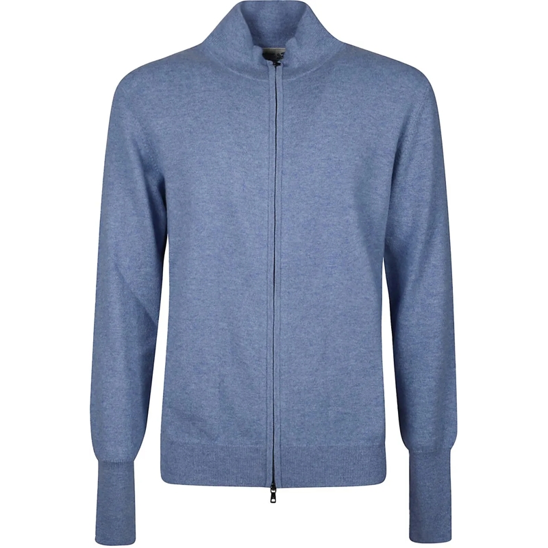 Ballantyne  Plain Full Zip Cardigan Blue blau