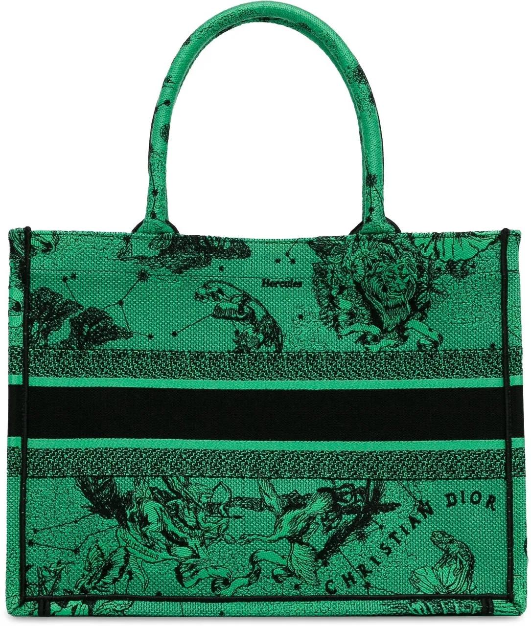 Thumbnail - Christian Dior Shopper - 2021 Medium Embroidered Canvas Book Tote - Gr. unisize - in Grün - für Damen