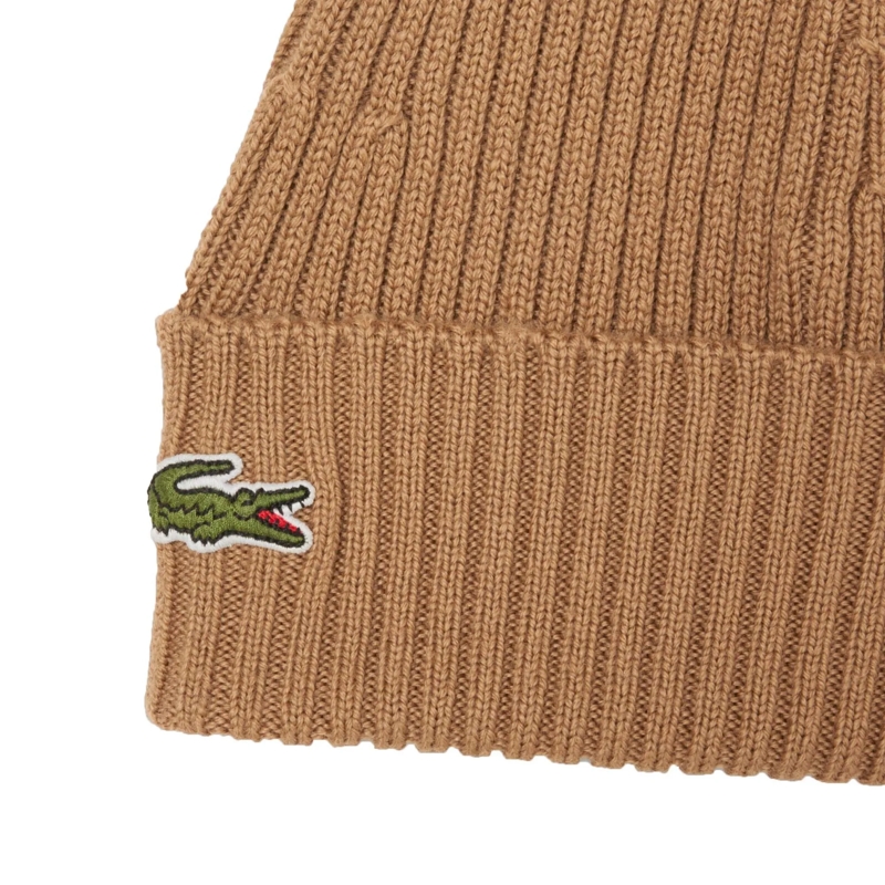 Lacoste Wollmütze Lacoste LACOSTE Unisex Mütze - Strickmütze, Beanie braun(Image 3)
