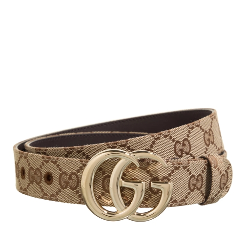 Gucci GG Marmont Thin Belt Beige Leather Belt