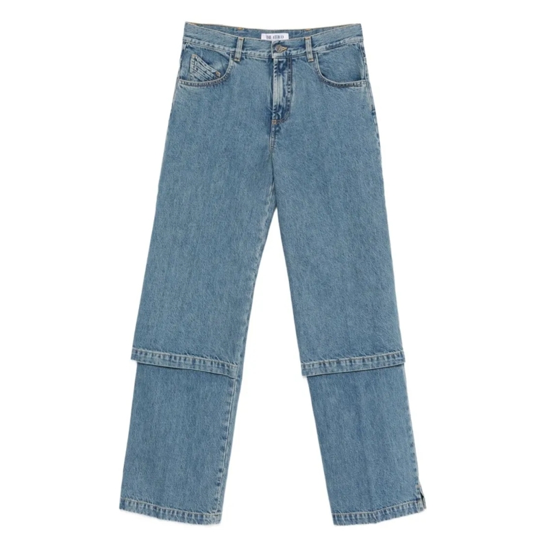 The Attico Jeans Medium Blue Denim Trousers Blue