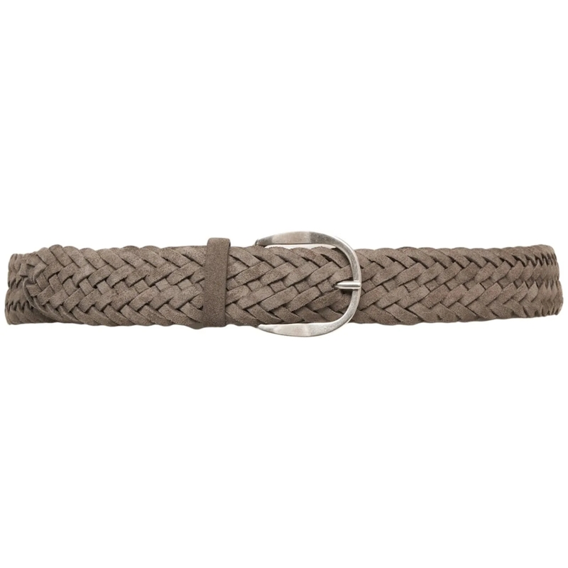 Orciani Ceinture tissée Suede belt 'SUP' grau