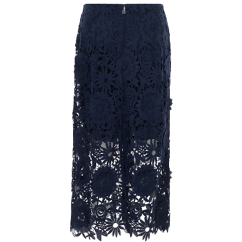 Rotate Midirock Skirts Blue blau