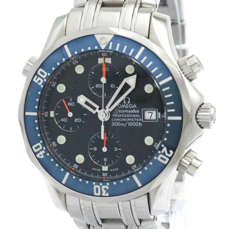 Omega Automatikuhr Seamaster Blau