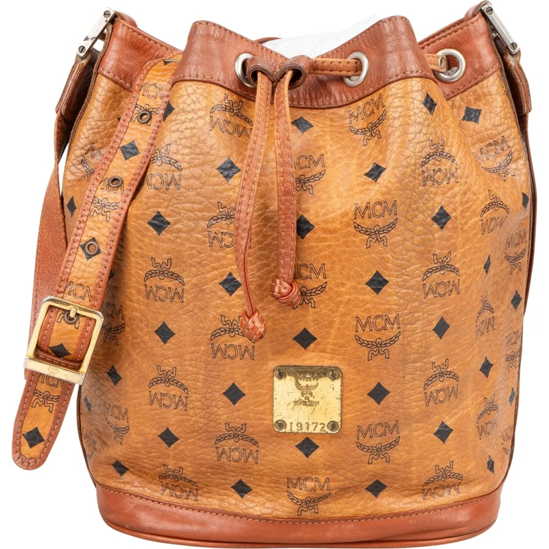 MCM Tote MCM Visetos Monogram Bucket Crossbody Bag braun