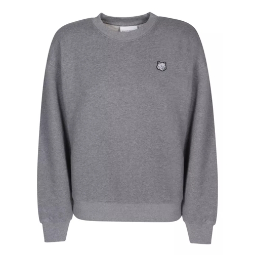Maison Kitsune Long Sleeves Round Neck Sweatshirt Grey 