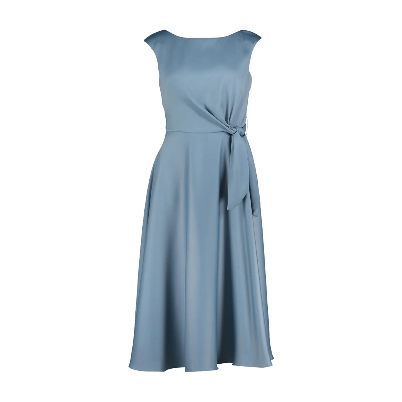 Vera Mont  Midikleid aus Satin Blau