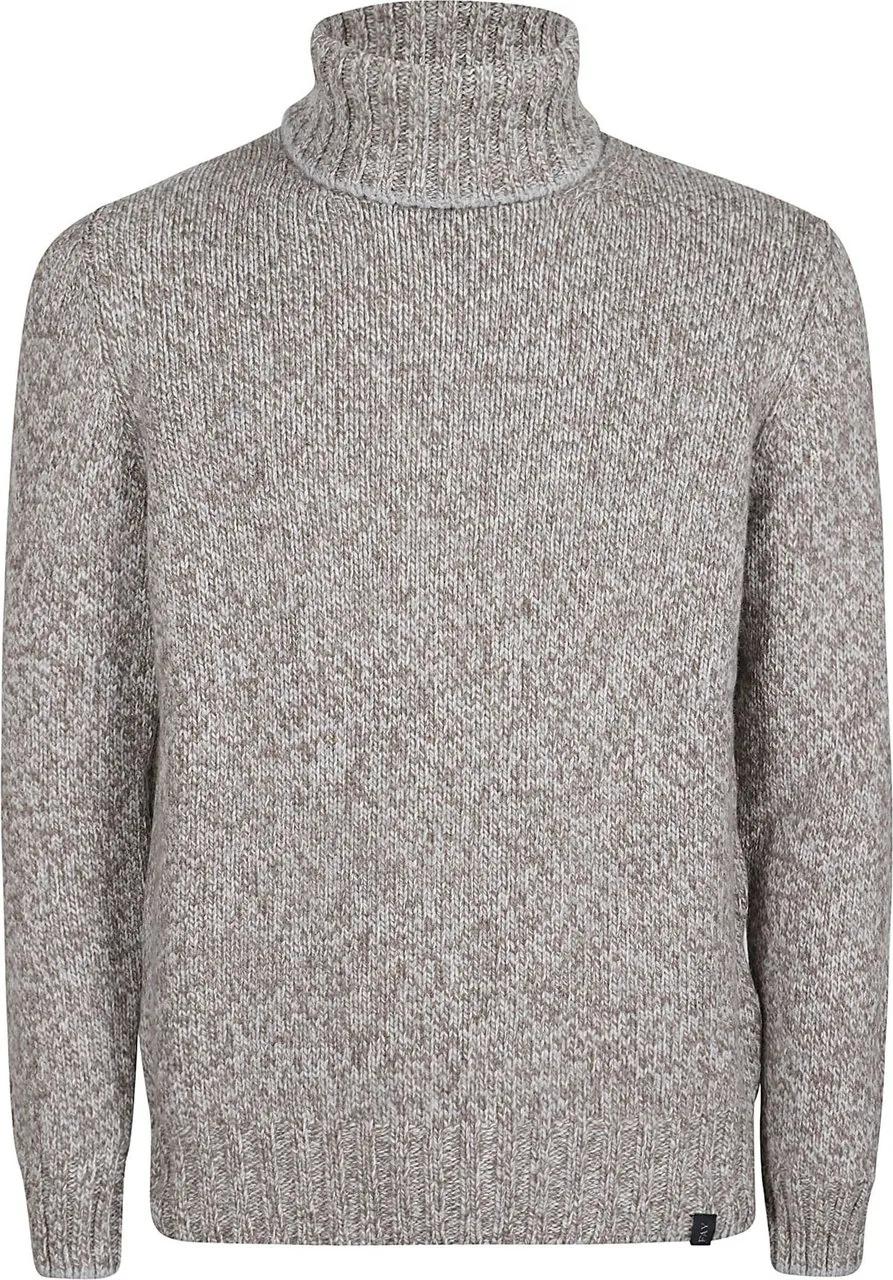 Thumbnail - Fay - Mouline` Turtle Neck Grey - Größe 46 - grau