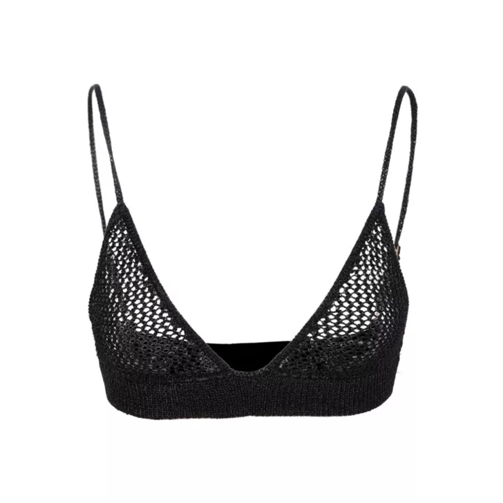 Dodo Bar Or Black Knitted Geddy Bra Top Black