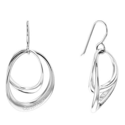 Calvin Klein Warped Earrings Silver Drop Earring