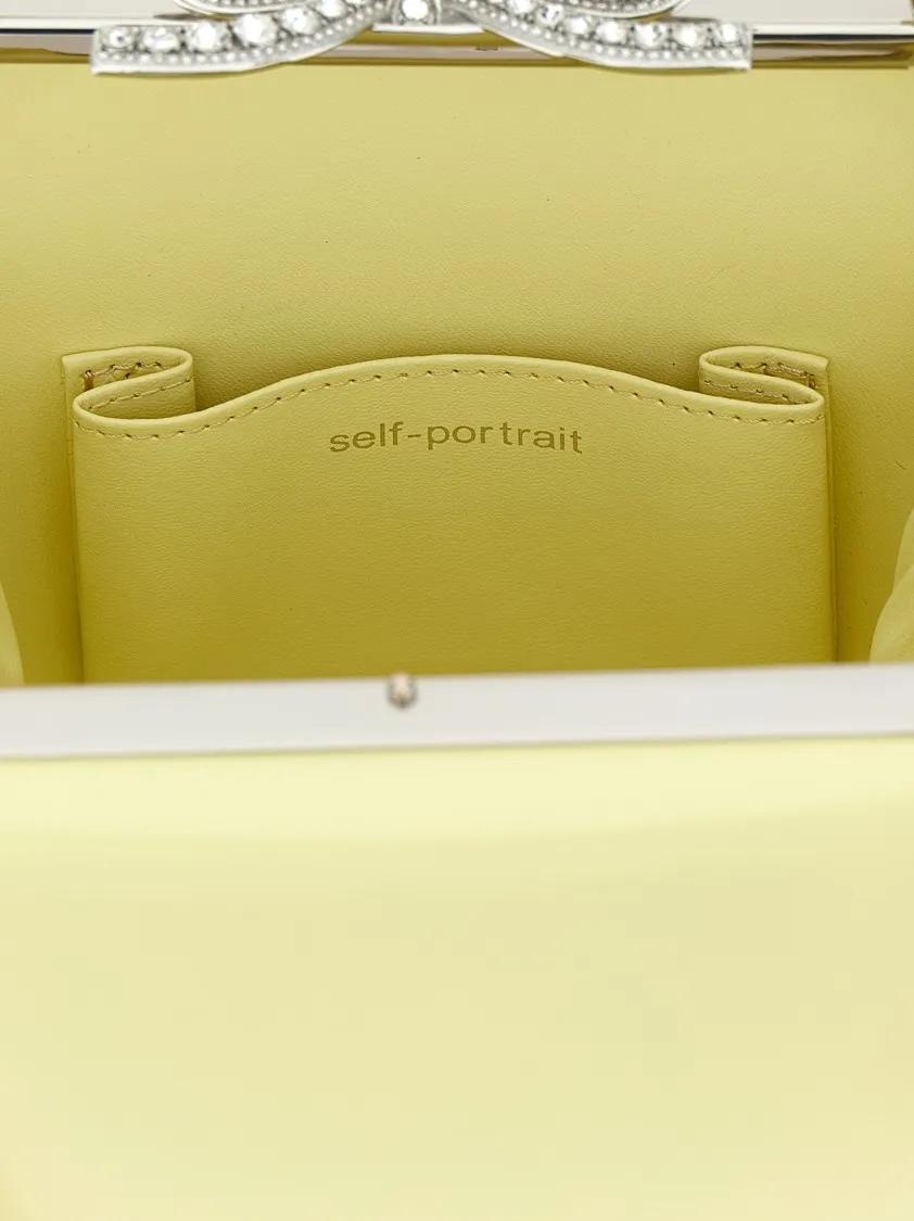 self-portrait Hobo bags 'Yellow Leather Bag' Handbag in geel