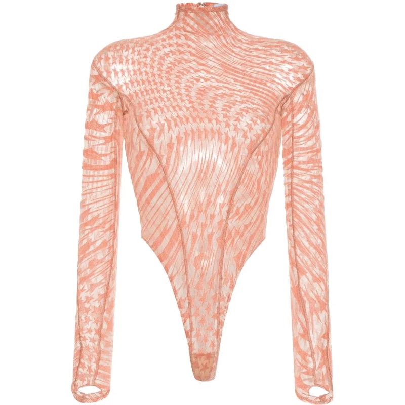 Mugler T-Shirt Top Dark Blushnude rose