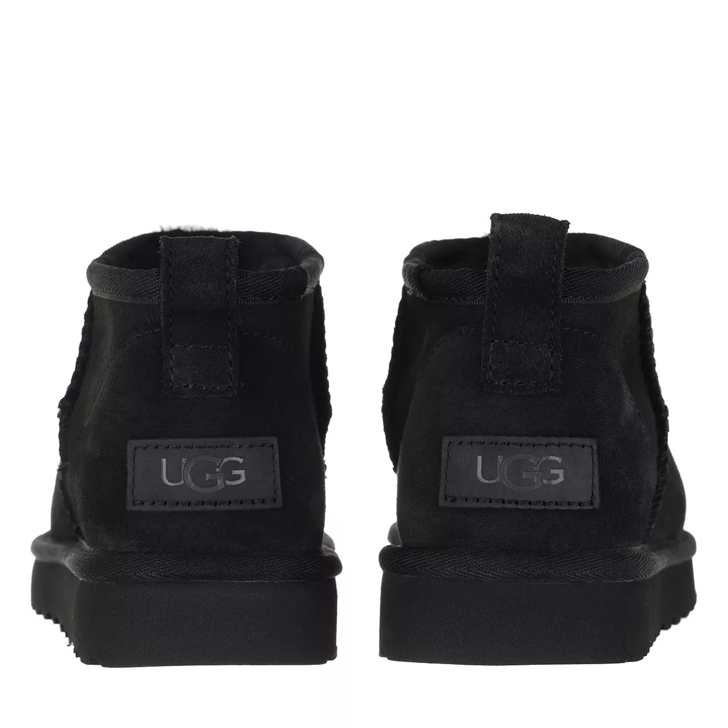 UGG Classic Ultra Mini boots in black leather