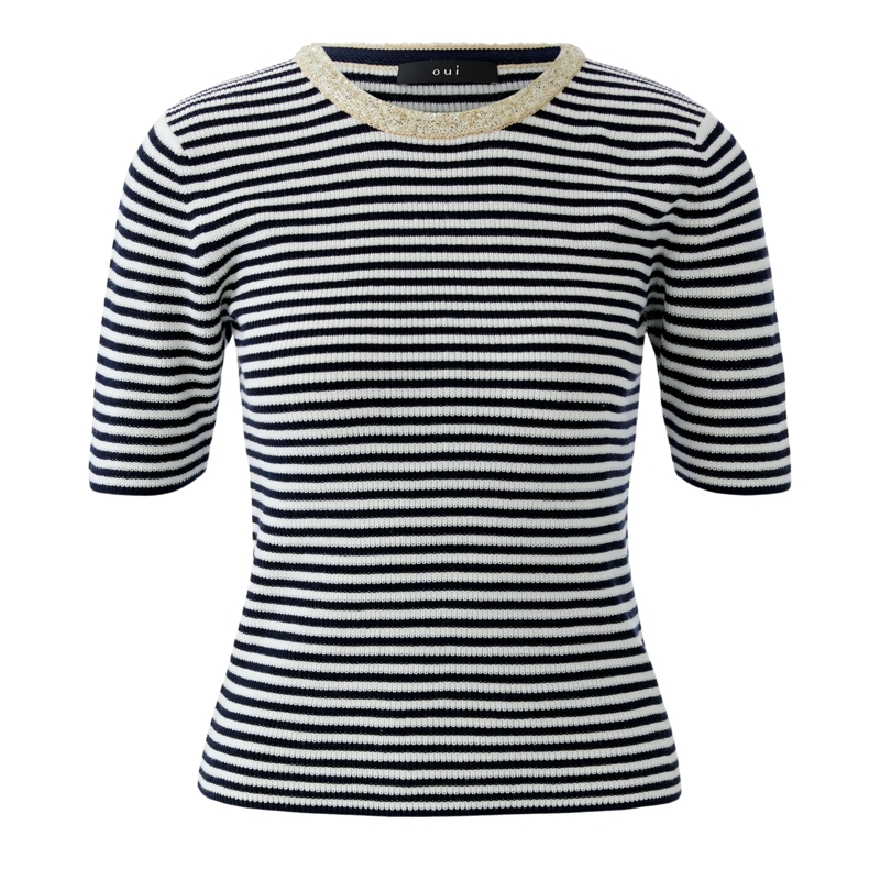 Oui Pullover Pullover dunkel-blau