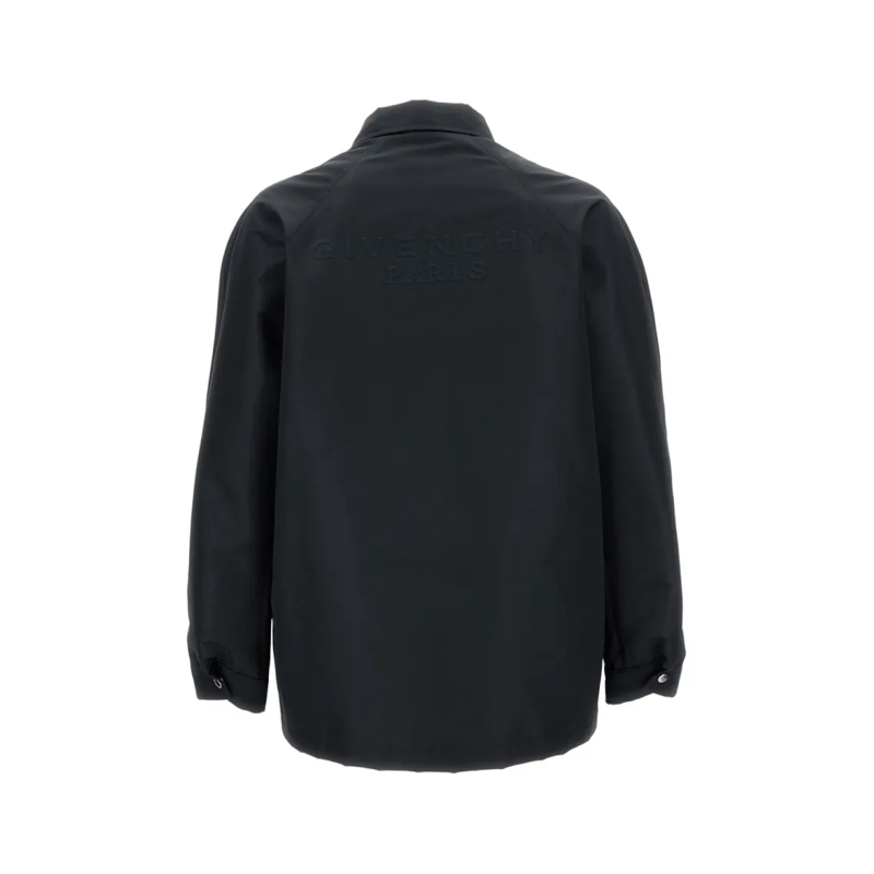 Givenchy  Pointed Collar Black Button-Up Coach Jacket Neutrals(Image 2)