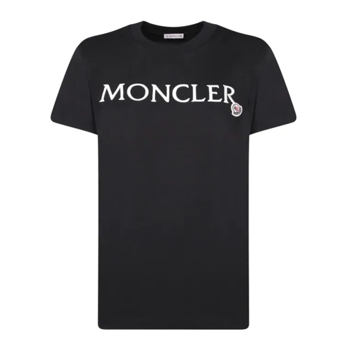 Moncler Ribbed Knit Crew Neck T-Shirt Black 