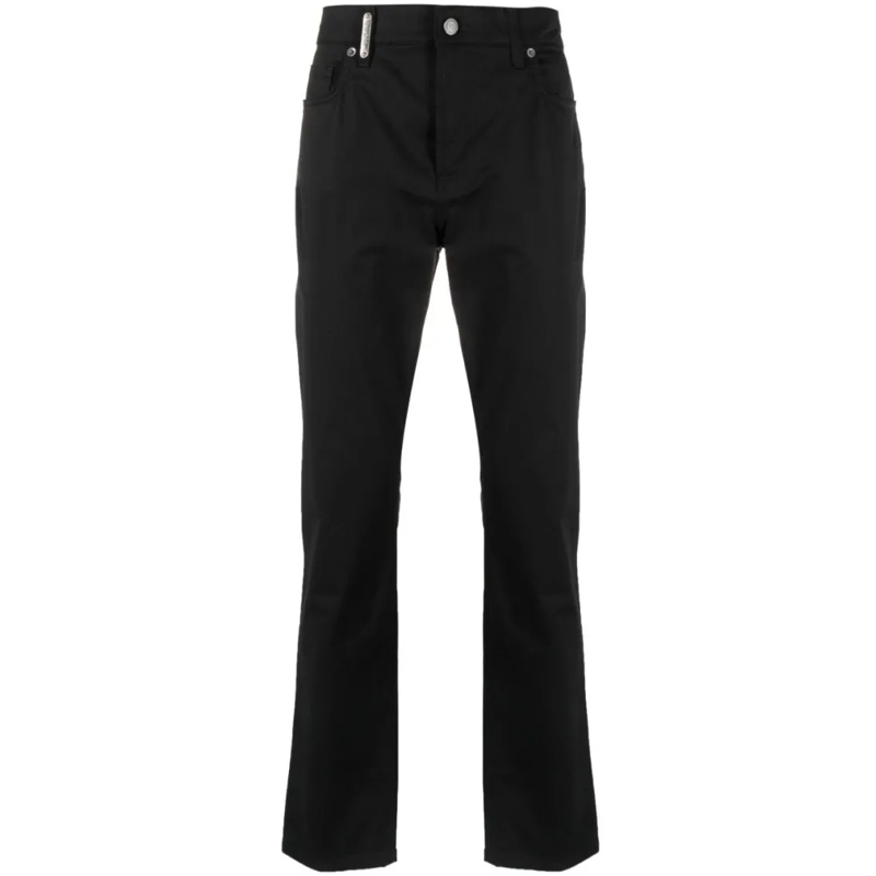 Moschino Anzugshose Mid-Rise Black Stretch-Cotton Trousers Black