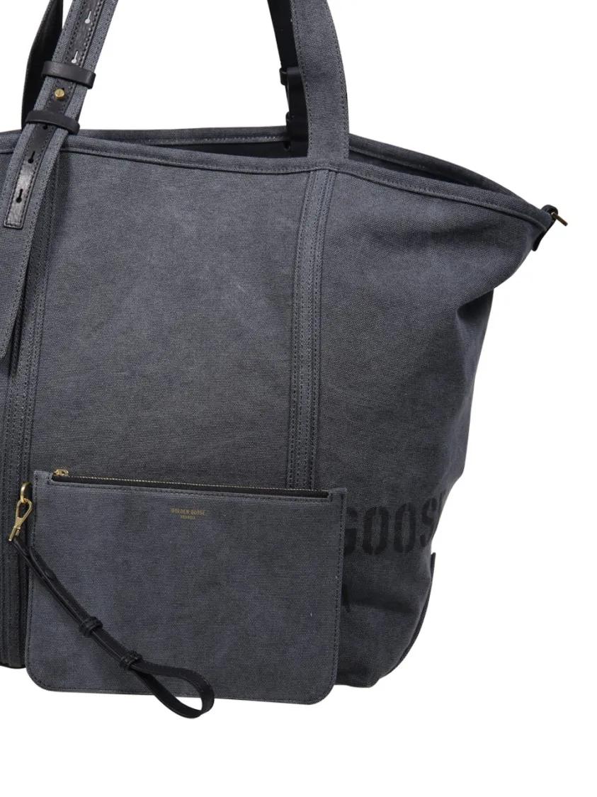 Golden Goose Shoppers & Totes Shopping 24.7 Ew Canvas Tye Dye in grijs
