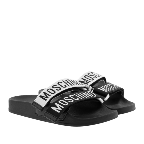 Moschino Logo Slippers Nero/Bianco Slide
